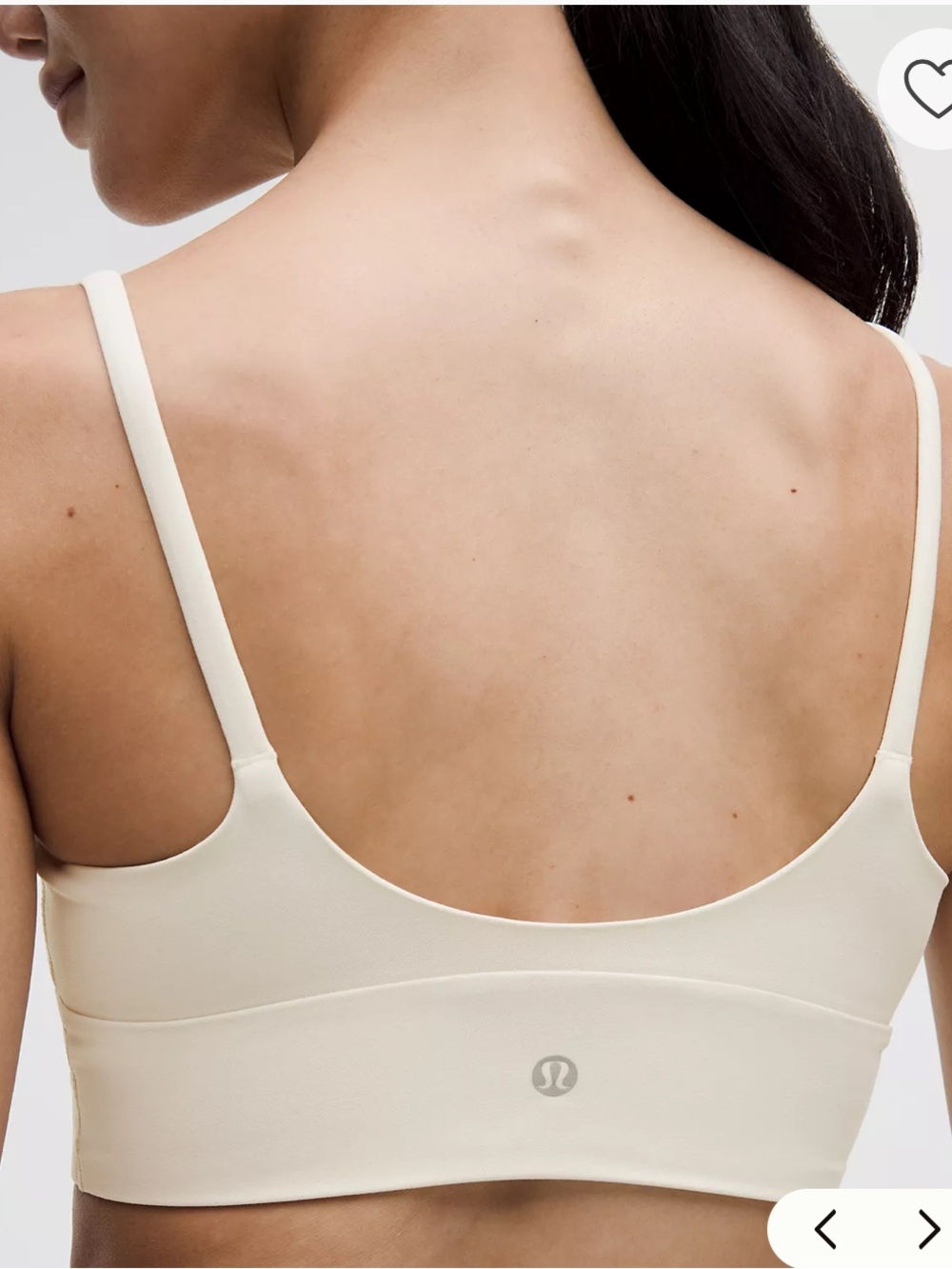 lululemon Focuser Scoop-Neck Bra Nulu
Light Support, A/B Cup - Light Ivory - Picture 5 of 7